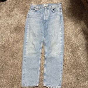 Agolde Light Blue Straight Leg Jeans
